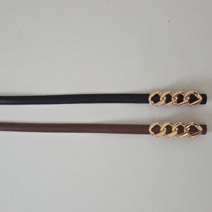 Brown Belt with Gold Buckles (black sold out)